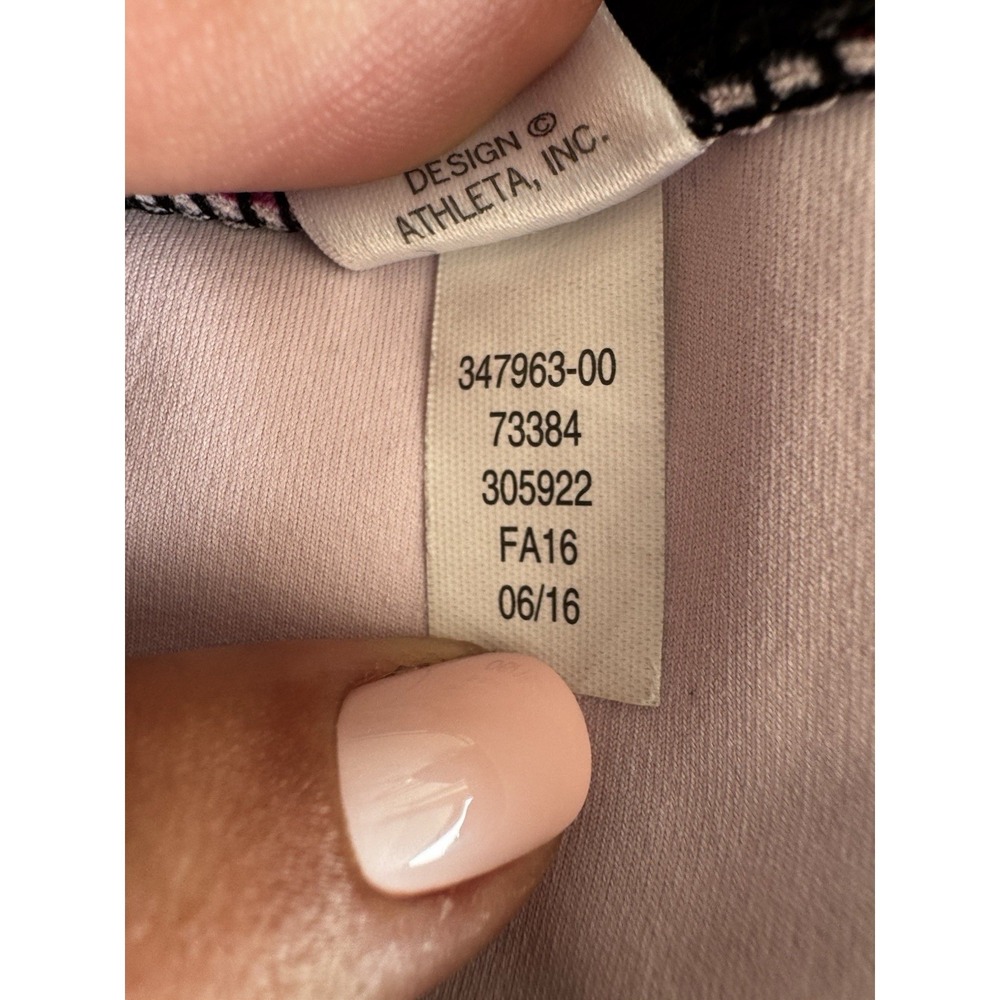 Athleta Womens Small Kaleidoscope Abstract Print Activewear Leggings Black Pink - Picture 11 of 12